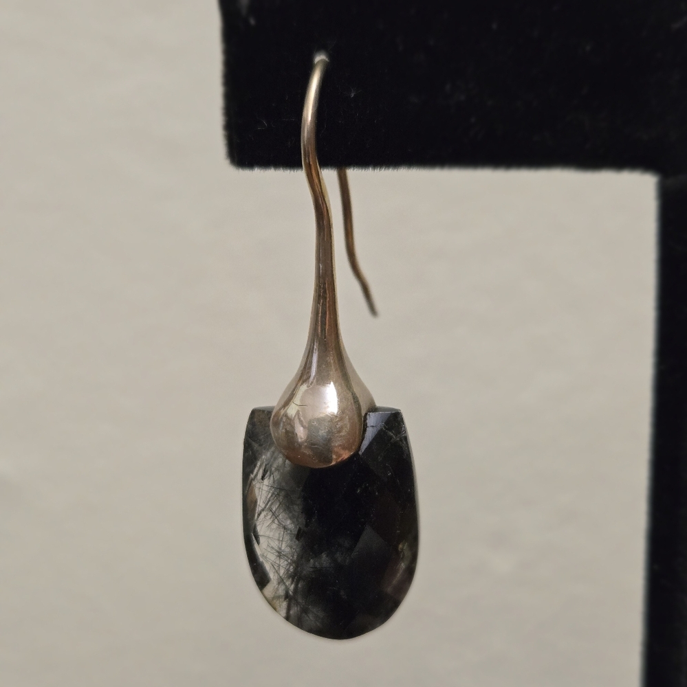 Sikara & Co. Jaipuri Silver and Rutile Quartz Earrings